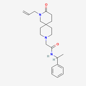 molecular formula C22H31N3O2 B5520782 2-(2-烯丙基-3-氧代-2,9-二氮杂螺[5.5]十一烷-9-基)-N-(1-苯乙基)乙酰胺 