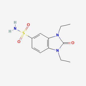 molecular formula C11H15N3O3S B5520824 1,3-二乙基-2-氧代-2,3-二氢-1H-苯并咪唑-5-磺酰胺 