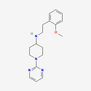 molecular formula C18H24N4O B5520842 N-[2-(2-甲氧基苯基)乙基]-1-嘧啶-2-基哌啶-4-胺 