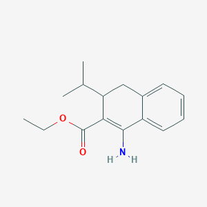 molecular formula C16H21NO2 B5520871 ethyl 1-amino-3-isopropyl-3,4-dihydro-2-naphthalenecarboxylate 