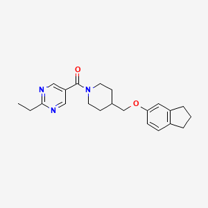 5-({4-[(2,3-dihydro-1H-inden-5-yloxy)methyl]-1-piperidinyl}carbonyl)-2-ethylpyrimidine