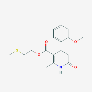 2-(methylthio)ethyl 4-(2-methoxyphenyl)-2-methyl-6-oxo-1,4,5,6-tetrahydro-3-pyridinecarboxylate