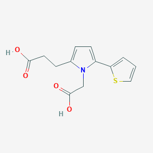 molecular formula C13H13NO4S B5520903 3-[1-(carboxymethyl)-5-(2-thienyl)-1H-pyrrol-2-yl]propanoic acid 