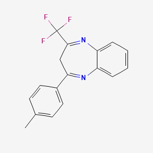 molecular formula C17H13F3N2 B5520929 2-(4-methylphenyl)-4-(trifluoromethyl)-3H-1,5-benzodiazepine 