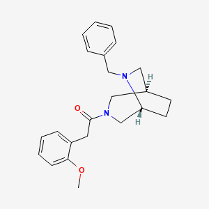 molecular formula C23H28N2O2 B5520959 (1R*,5R*)-6-benzyl-3-[(2-methoxyphenyl)acetyl]-3,6-diazabicyclo[3.2.2]nonane 