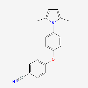 molecular formula C19H16N2O B5520966 4-[4-(2,5-dimethyl-1H-pyrrol-1-yl)phenoxy]benzonitrile 