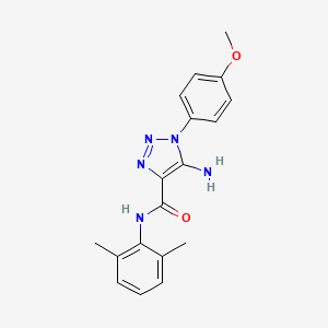 molecular formula C18H19N5O2 B5520979 5-氨基-N-(2,6-二甲基苯基)-1-(4-甲氧基苯基)-1H-1,2,3-三唑-4-甲酰胺 