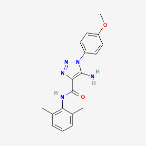 molecular formula C18H19N5O2 B5520979 5-amino-N-(2,6-dimethylphenyl)-1-(4-methoxyphenyl)-1H-1,2,3-triazole-4-carboxamide 