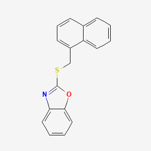 molecular formula C18H13NOS B5520980 2-[(1-naphthylmethyl)thio]-1,3-benzoxazole 