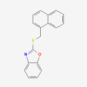 molecular formula C18H13NOS B5520980 2-[(1-萘甲基)硫代]-1,3-苯并恶唑 