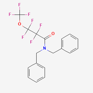 molecular formula C18H14F7NO2 B5521000 N,N-二苄基-2,2,3,3-四氟-3-(三氟甲氧基)丙酰胺 