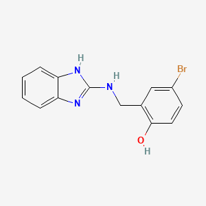 molecular formula C14H12BrN3O B5521003 2-[(1H-benzimidazol-2-ylamino)methyl]-4-bromophenol 