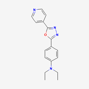 N,N-diethyl-4-[5-(4-pyridinyl)-1,3,4-oxadiazol-2-yl]aniline