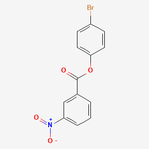 molecular formula C13H8BrNO4 B5521052 4-溴苯基 3-硝基苯甲酸酯 