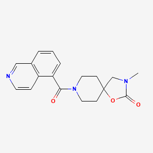 molecular formula C18H19N3O3 B5521077 8-(isoquinolin-5-ylcarbonyl)-3-methyl-1-oxa-3,8-diazaspiro[4.5]decan-2-one 