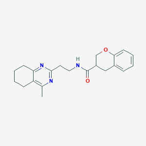 N-[2-(4-methyl-5,6,7,8-tetrahydroquinazolin-2-yl)ethyl]chromane-3-carboxamide