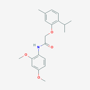 molecular formula C20H25NO4 B5521110 N-(2,4-dimethoxyphenyl)-2-(2-isopropyl-5-methylphenoxy)acetamide 
