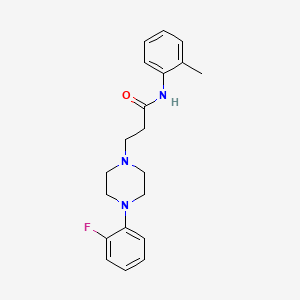 molecular formula C20H24FN3O B5521112 3-[4-(2-fluorophenyl)-1-piperazinyl]-N-(2-methylphenyl)propanamide 