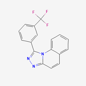 molecular formula C17H10F3N3 B5521120 1-[3-(trifluoromethyl)phenyl][1,2,4]triazolo[4,3-a]quinoline 