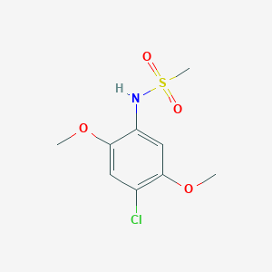 molecular formula C9H12ClNO4S B5521181 N-(4-氯-2,5-二甲氧基苯基)甲磺酰胺 