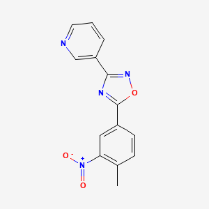 molecular formula C14H10N4O3 B5521198 3-[5-(4-methyl-3-nitrophenyl)-1,2,4-oxadiazol-3-yl]pyridine 