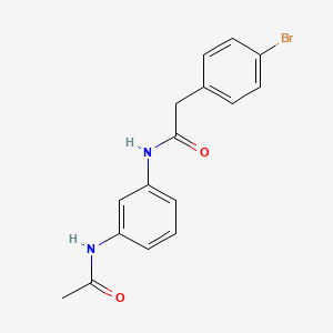 molecular formula C16H15BrN2O2 B5521248 N-[3-(乙酰氨基)苯基]-2-(4-溴苯基)乙酰胺 