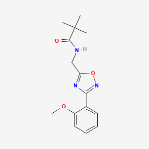 N-{[3-(2-methoxyphenyl)-1,2,4-oxadiazol-5-yl]methyl}-2,2-dimethylpropanamide