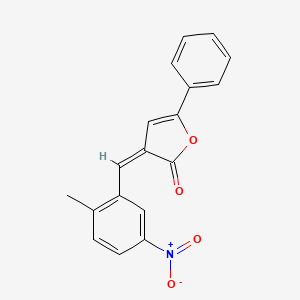 molecular formula C18H13NO4 B5521265 3-(2-甲基-5-硝基亚苄基)-5-苯基-2(3H)-呋喃酮 