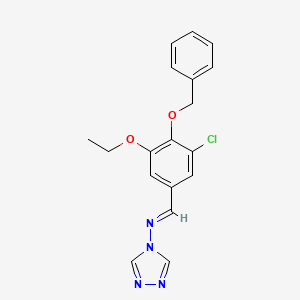 N-[4-(benzyloxy)-3-chloro-5-ethoxybenzylidene]-4H-1,2,4-triazol-4-amine