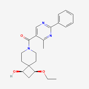 molecular formula C22H27N3O3 B5521335 (1R*,3S*)-3-乙氧基-7-[(4-甲基-2-苯基嘧啶-5-基)羰基]-7-氮杂螺[3.5]壬烷-1-醇 