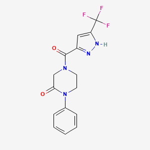 1-phenyl-4-{[3-(trifluoromethyl)-1H-pyrazol-5-yl]carbonyl}-2-piperazinone