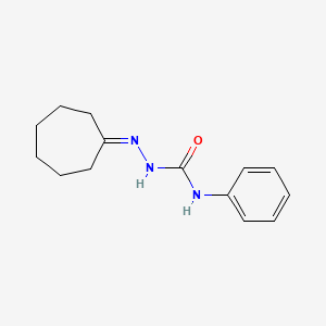 molecular formula C14H19N3O B5521352 1-环庚酮 N-苯基缩氨基脲 