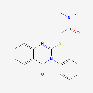 N,N-dimethyl-2-[(4-oxo-3-phenyl-3,4-dihydro-2-quinazolinyl)thio]acetamide