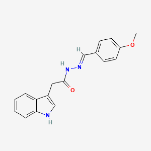2-(1H-indol-3-yl)-N'-(4-methoxybenzylidene)acetohydrazide
