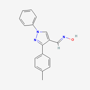 molecular formula C17H15N3O B5521458 3-(4-methylphenyl)-1-phenyl-1H-pyrazole-4-carbaldehyde oxime 