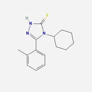 molecular formula C15H19N3S B5521461 4-cyclohexyl-5-(2-methylphenyl)-2,4-dihydro-3H-1,2,4-triazole-3-thione 