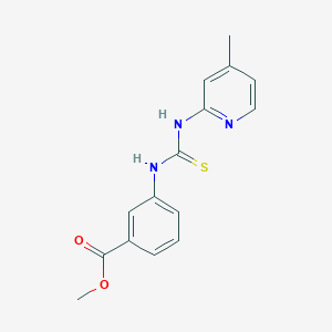 molecular formula C15H15N3O2S B5521479 Methyl 3-[(4-methylpyridin-2-yl)carbamothioylamino]benzoate 