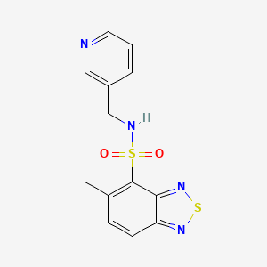molecular formula C13H12N4O2S2 B5521536 5-methyl-N-(3-pyridinylmethyl)-2,1,3-benzothiadiazole-4-sulfonamide 