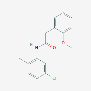 molecular formula C16H16ClNO2 B5521652 N-(5-chloro-2-methylphenyl)-2-(2-methoxyphenyl)acetamide 