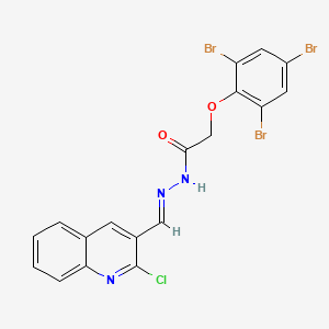 molecular formula C18H11Br3ClN3O2 B5521708 N'-[(2-chloro-3-quinolinyl)methylene]-2-(2,4,6-tribromophenoxy)acetohydrazide 
