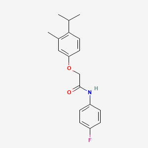 molecular formula C18H20FNO2 B5521786 N-(4-fluorophenyl)-2-(4-isopropyl-3-methylphenoxy)acetamide 