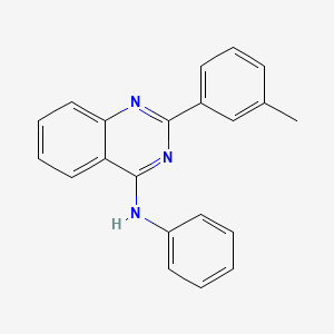 molecular formula C21H17N3 B5521799 2-(3-methylphenyl)-N-phenyl-4-quinazolinamine 