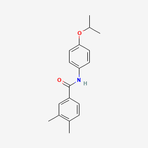 molecular formula C18H21NO2 B5521821 N-(4-isopropoxyphenyl)-3,4-dimethylbenzamide 