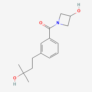 molecular formula C15H21NO3 B5521836 1-[3-(3-羟基-3-甲基丁基)苯甲酰]-3-氮杂环丁醇 