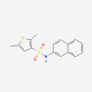 molecular formula C16H15NO2S2 B5521864 2,5-dimethyl-N-2-naphthylthiophene-3-sulfonamide 