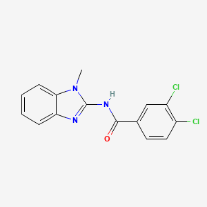 molecular formula C15H11Cl2N3O B5521865 3,4-dichloro-N-(1-methyl-1H-benzimidazol-2-yl)benzamide 