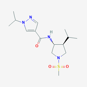 1-isopropyl-N-[(3R*,4S*)-4-isopropyl-1-(methylsulfonyl)-3-pyrrolidinyl]-1H-pyrazole-4-carboxamide