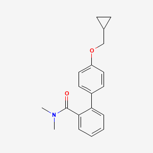 molecular formula C19H21NO2 B5521896 4'-(环丙基甲氧基)-N,N-二甲基联苯-2-甲酰胺 