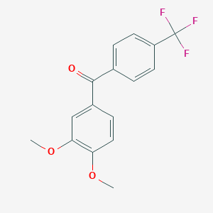 molecular formula C16H13F3O3 B055219 4'-Trifluoromethyl-3,4-dimethoxybenzophenone CAS No. 116412-99-8
