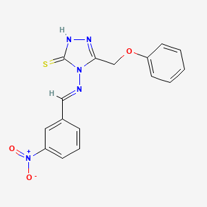 4-[(3-nitrobenzylidene)amino]-5-(phenoxymethyl)-4H-1,2,4-triazole-3-thiol